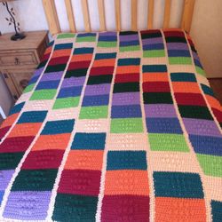Autumn Color Crochet Blanket