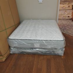 Queen Mattress And Box Spring. 