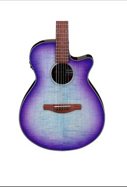 Like-New Ibanez AEG70-PIH Acoustic-Electric (Purple Burst) + Hard Case + Capo