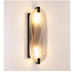 Brand New 2 Light Oval Red Frosted Glass Light