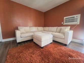 New 99x99 corduroy sectional couch / free delivery