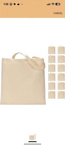 Simpli-Magic 79163C Canvas Tote, 15 Count (Pack of 10) with Bottom Gusset for Crafts, Shopping, Groceries, Books, Beach, Diaper Bag & Much More, 13" x
