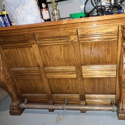 Saloon Wood Bar w/lit shelves