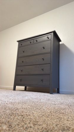 Solid Wood 6-Drawer Dresser – Gray Wash – $250