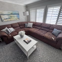 Free Leather Sectional