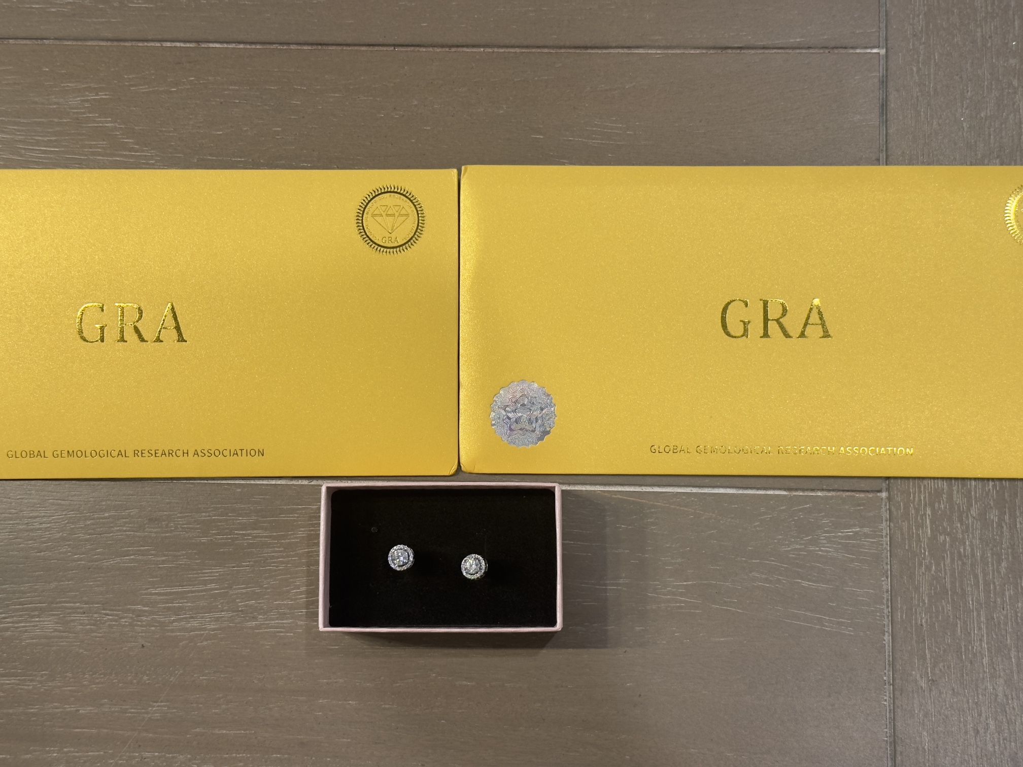 Moissanite Halo Earrings, Pass Diamond Tester, GRA Approved