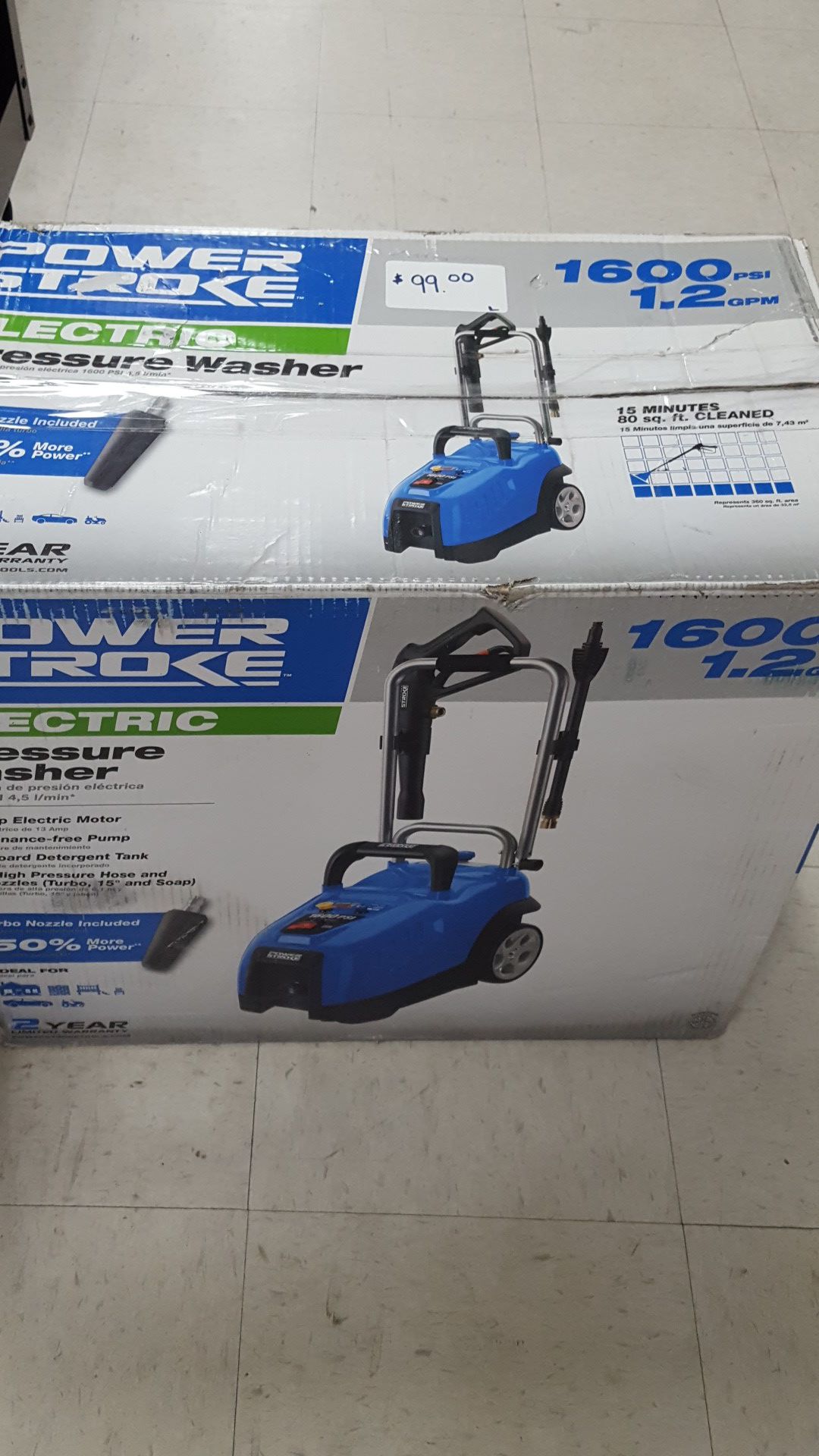 Power Stroke 1600psi Electric pressure washer