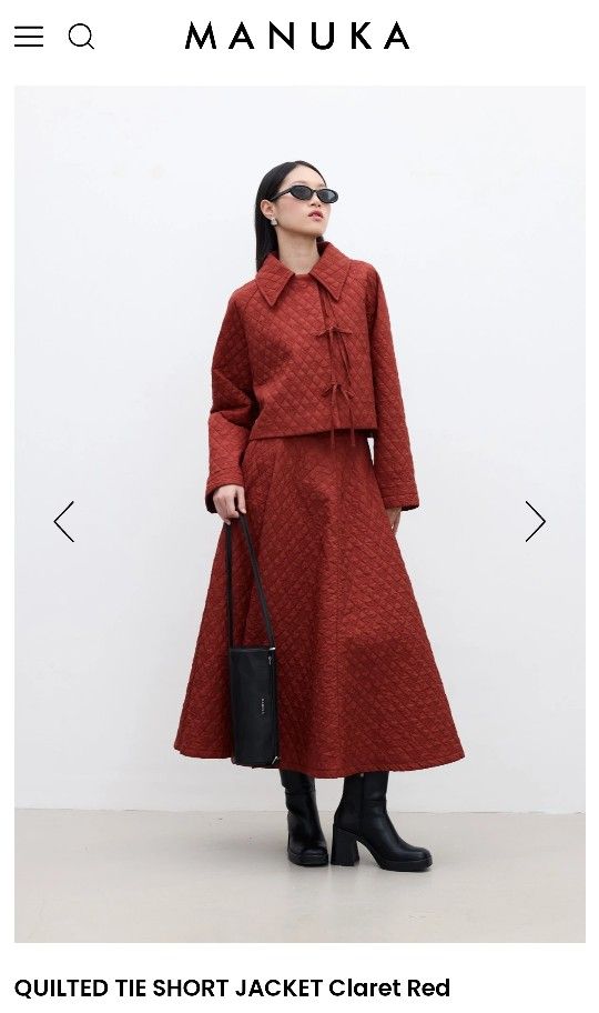 Woman Quilted Jacket And Skirt Small Size