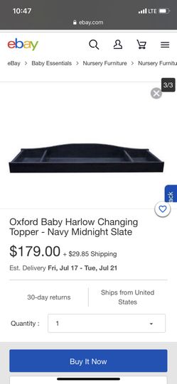 Changing Table Topper by Oxford Baby Harlow high end baby furniture retailer