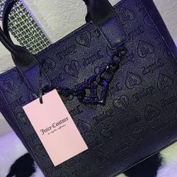 Juicy Couture Black Change Of Heart Mini Tote