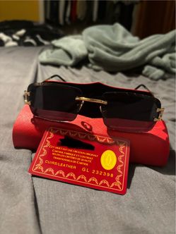 Cartier Rimless Sunglasses with Gold Hardware