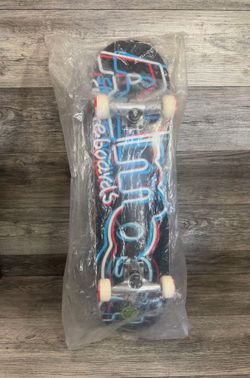 Almost Skateboards Neon Red / White / Blue Complete Pro Skateboard 7.75 × 31.7 - NEW