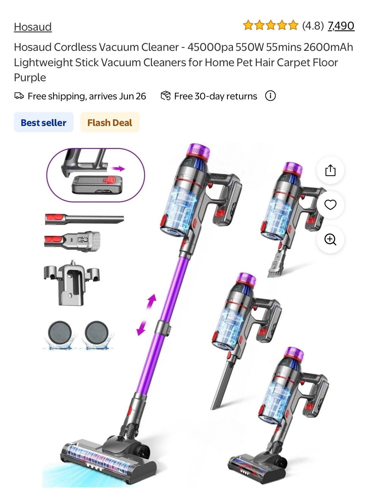 Hasaud Cordless vacuum Cleaner