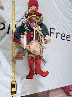 Original Czech Marionette Puppet – Prague Fisherman w/ Fish & Rod – 24” Handmade Wooden Control