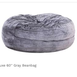 Bobs Luxe 60” Gray Beanbag – $200 (Columbia, MD Pickup)