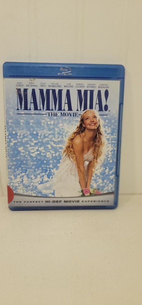 $5 BLU RAY MOVIE. MAMA MIA!. BLU RAY / DVD ONLY. NO DIGITAL. $5 OR TRADE FOR A MOVIE TITLE I DO NOT ALREADY OWN.