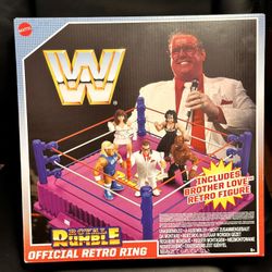 WWE Royal Rumble Official Retro Ring Hasbro Style Mattel w/Brother Love Sealed