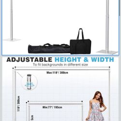 Gsskny Pipe and Drape Backdrop Stand (10x10ft )