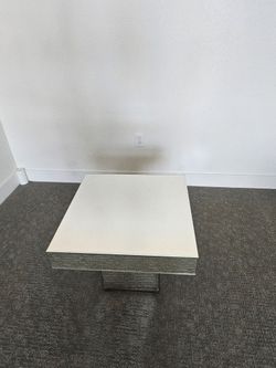 Mirrored End Table