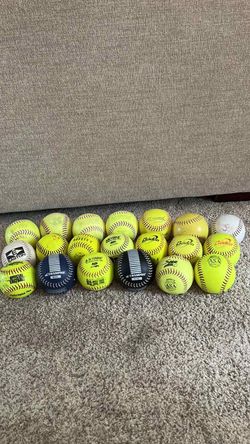 20 mixed 12-inch slow-pitch softballs.