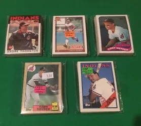 Cleveland Indians Team Sets BIG LOT of 5 1(contact info removed) 1(contact info removed) 1991 Topps