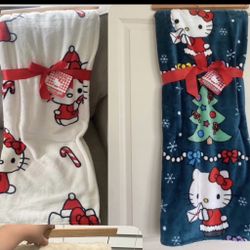 HELLO KITTY CHRISTMAS BLANKETS 