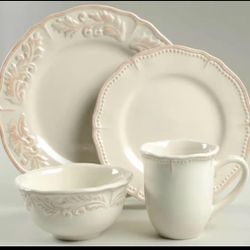 Dinnerware set: Amberly, JCPenny Dinnerware, ivory