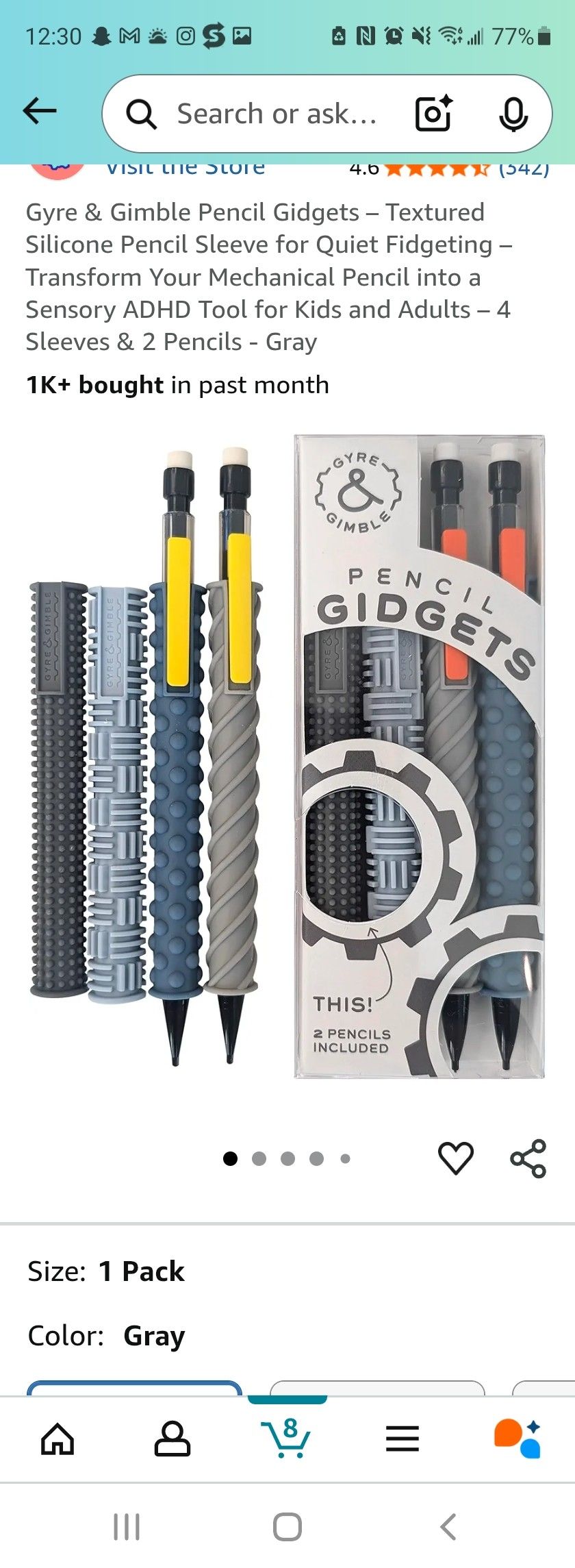 Fidget Pencil Grippers W/ Pencil