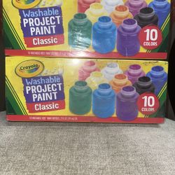 Crayola Washable Kids Paint Set, School Supplies, 10 Count