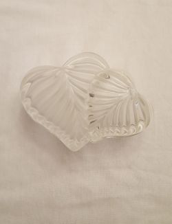 Mikasa Hearts glass trinket box / candy dish