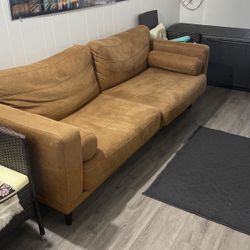 City Furniture Faux Suede Sofa