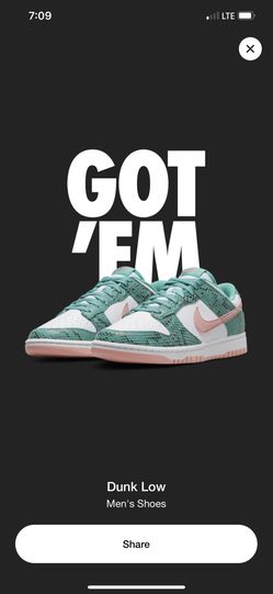 Nike Dunk Low Coral Teal Snakeskin