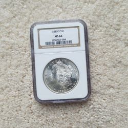 1880 s Morgan Silver Dollar ms66