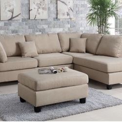 Sectional Sofa With Ottoman Brand New