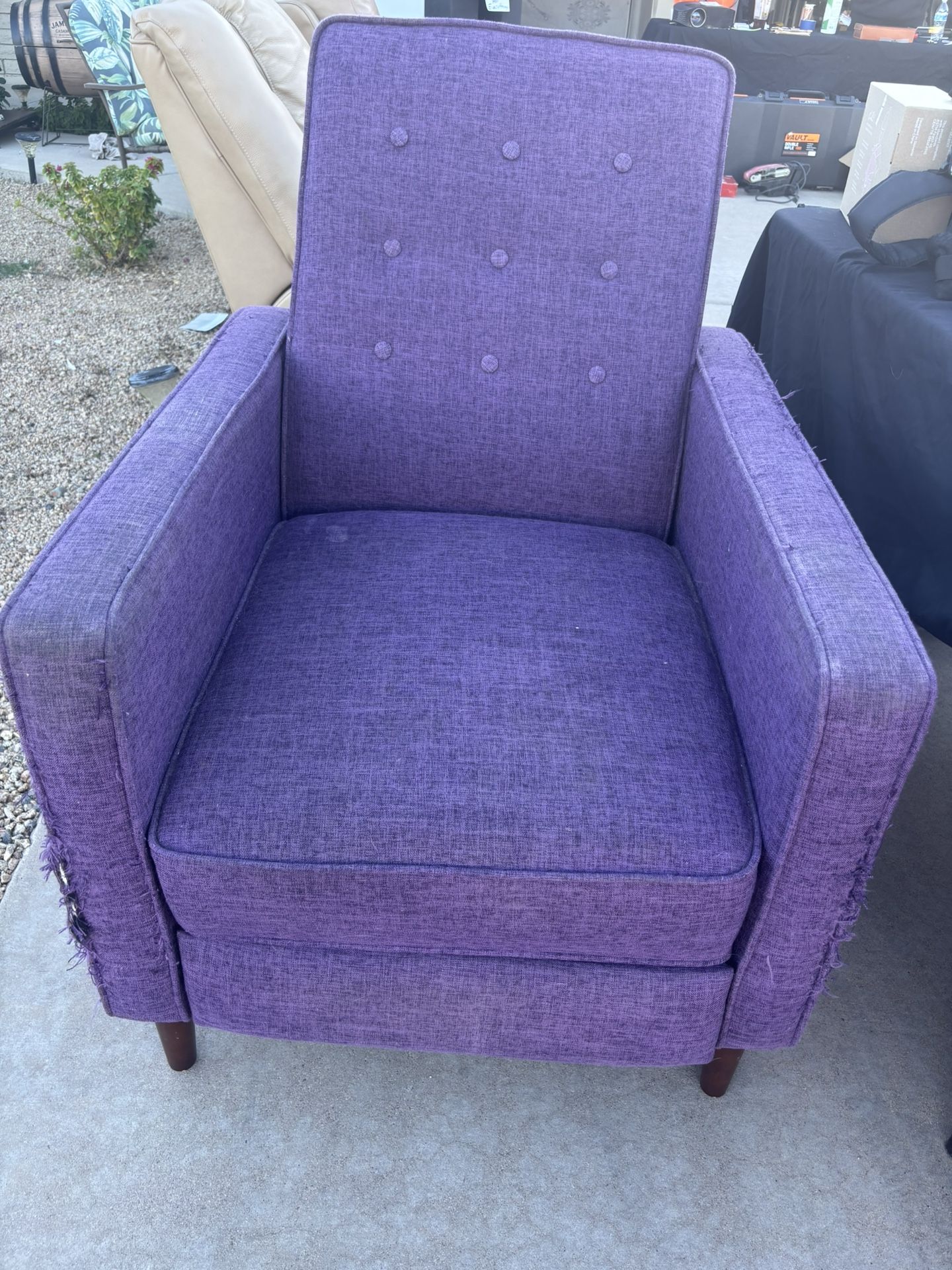 Purple Recliner Rocking Chair