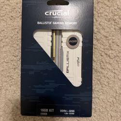 White RGB DDR4 16GB Crucial Ballistix 3200MHz RAM