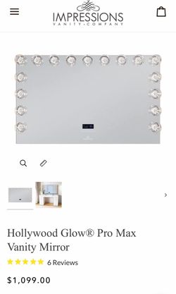 Impressions White Hollywood Mirror and Lights