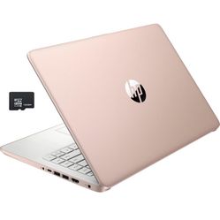 HP 14 Laptop for College Students, School, 14 Inch HD Display, Intel Celeron N4120, 8GB RAM, 192GB Storage (64GB eMMC + 128GB SD Card), Windows 11, 1 