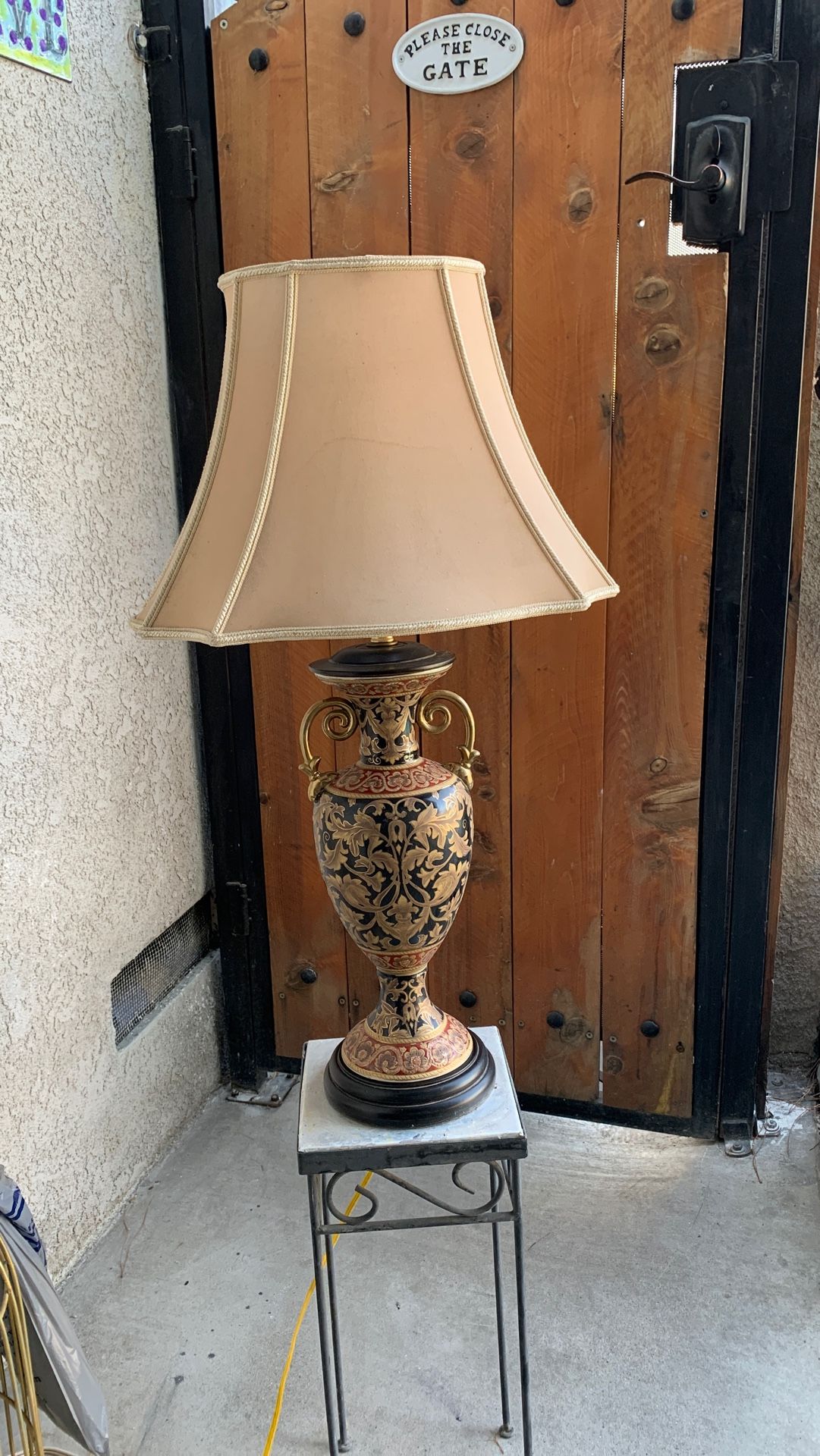 Gold leaf Asian lamp