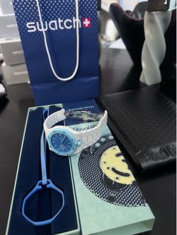 Swatch x ap royal pop watch with bio ceramic band
