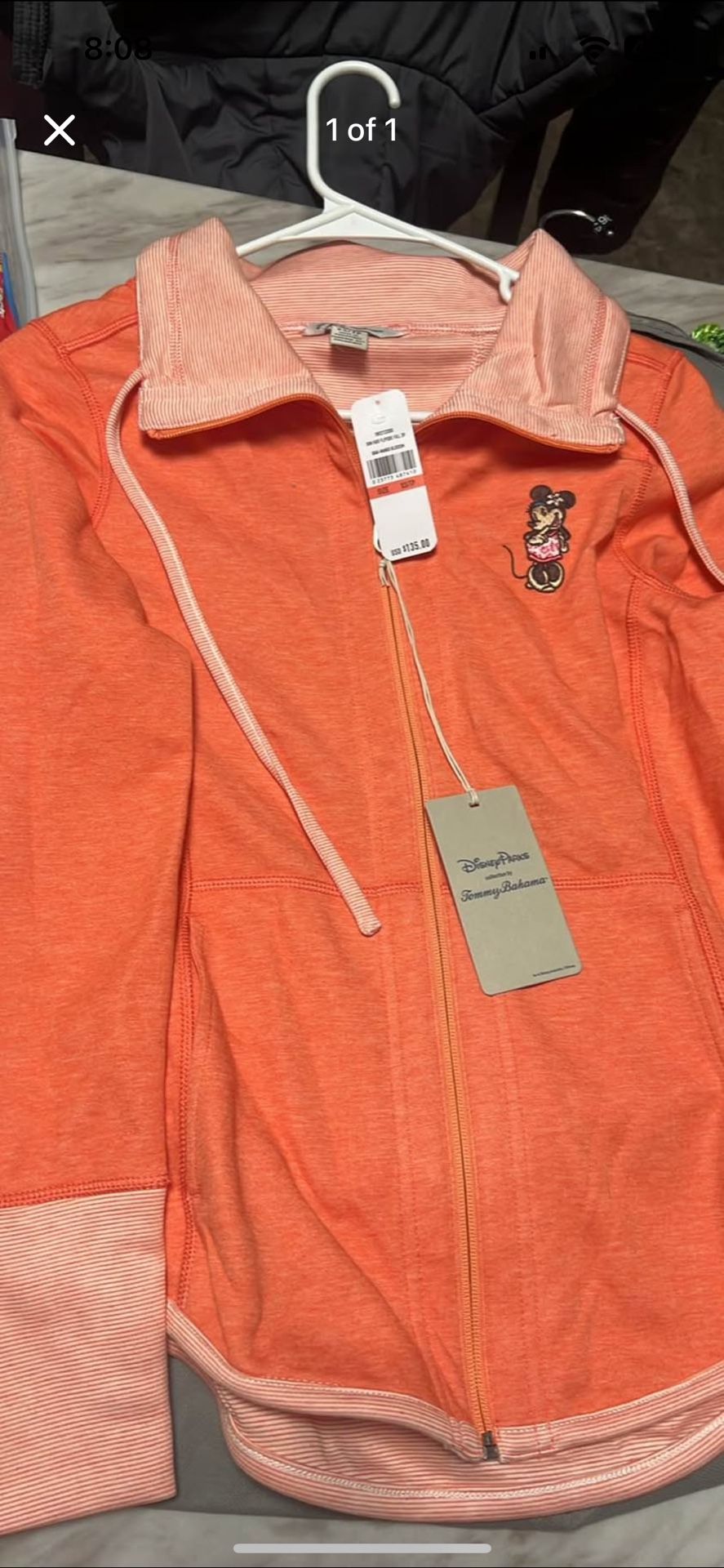 Tommy Bahamas Xs Full Zip Disney NWT
