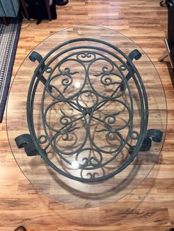 Cast Iron Glass Coffee Table