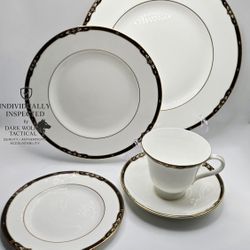Five-piece place setting Wedgwood's Discontinued Preston Collection bone china 