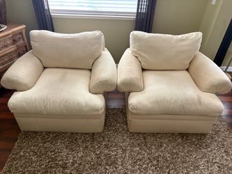 2 Contemporary Oversized Armchairs