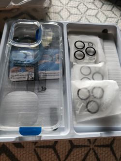 IPhone 14 Pro Max Case Clear With 3 Pack Screen Protector, camera protectors
