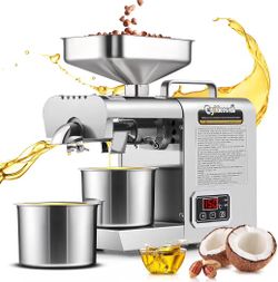 CGOLDENWALL Oil Press Machine,Automatic Oil Making,1000W Oil Extractor for Cold & Hot Pressing,Oil Maker with Intelligent Temperature Controller(32-57