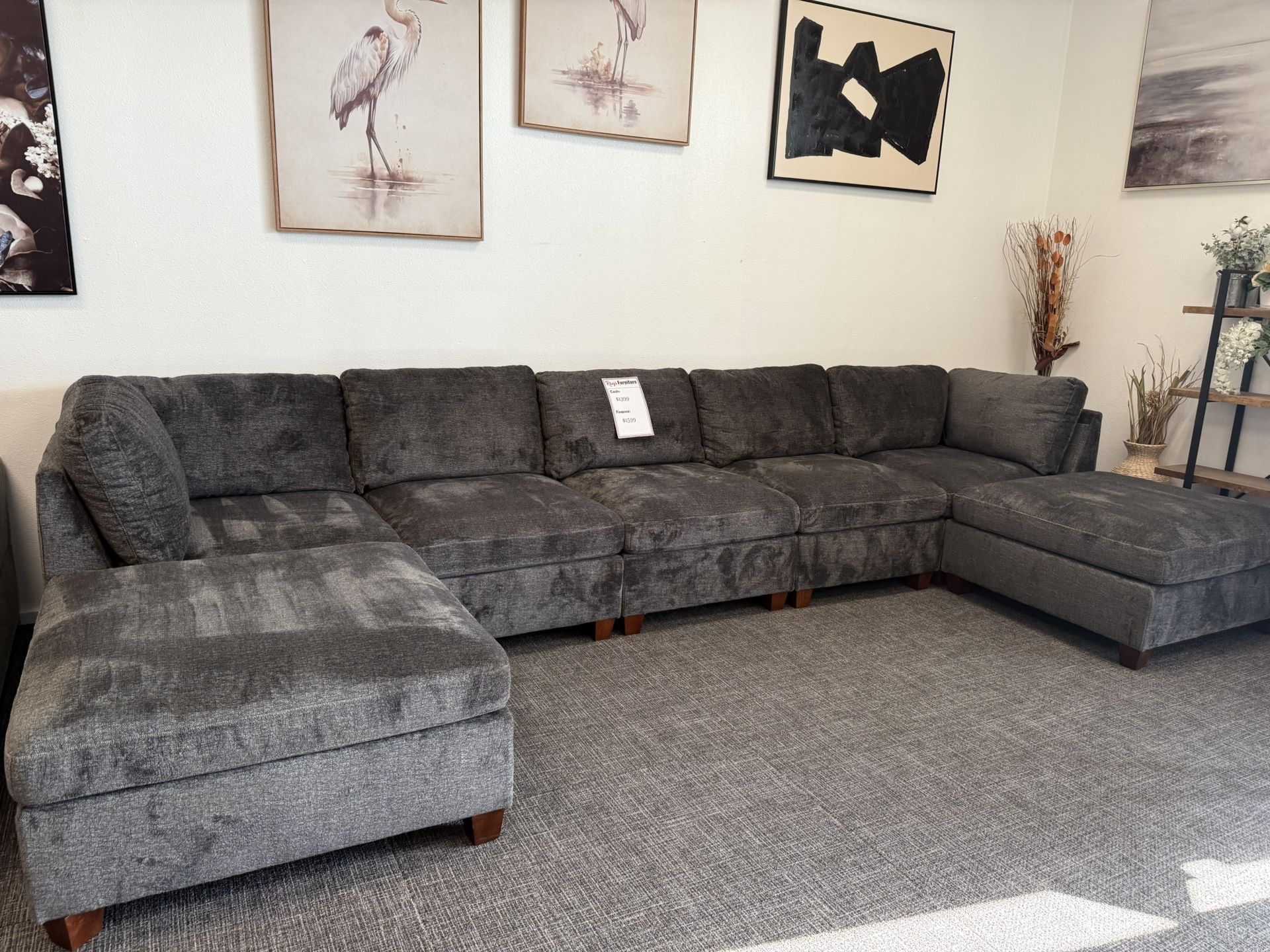 ποΈ Dark Gray Modular Sectional w/ Ottomans β $1399 Deal!