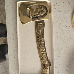 Vintage George Washington Bicentennial Brass Hatchet – New in Original Box