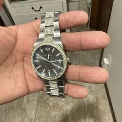 Bulova Men's 96B221 Quartz Crystal Accents Gray Dial Silver Tone 43mm Watch