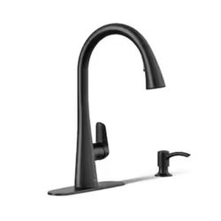 KOHLER Anessia Touchless Pull-Down Kitchen Faucet in Matte Black